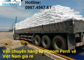 Vận chuyển hàng từ Phnom Penh về Việt Nam | Hotline: 0987.4567.61